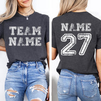 Custom Sports Team Name Shirt, Personalized Sports Shirt, Family Number Tee, Front Back