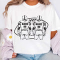 Two Football Players Shirt, Personalized Team Name Football Shirt, Custom Family Game Day Tee