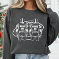 Two Football Players Sweatshirt, Personalized Team Name Football Shirt, Custom Family Game Day Sweatshirt