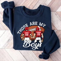 Custom Football Mom Sweatshirt, Football Jersey Number Shirt, Football Game Day Sweatshirt