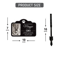 Custom Dog Loss Memorial Yard Sign with 16" Stake, Personalized Pet Grave Marker with Photo, Rust-Free Aluminum Tribute Remembrance Plaque