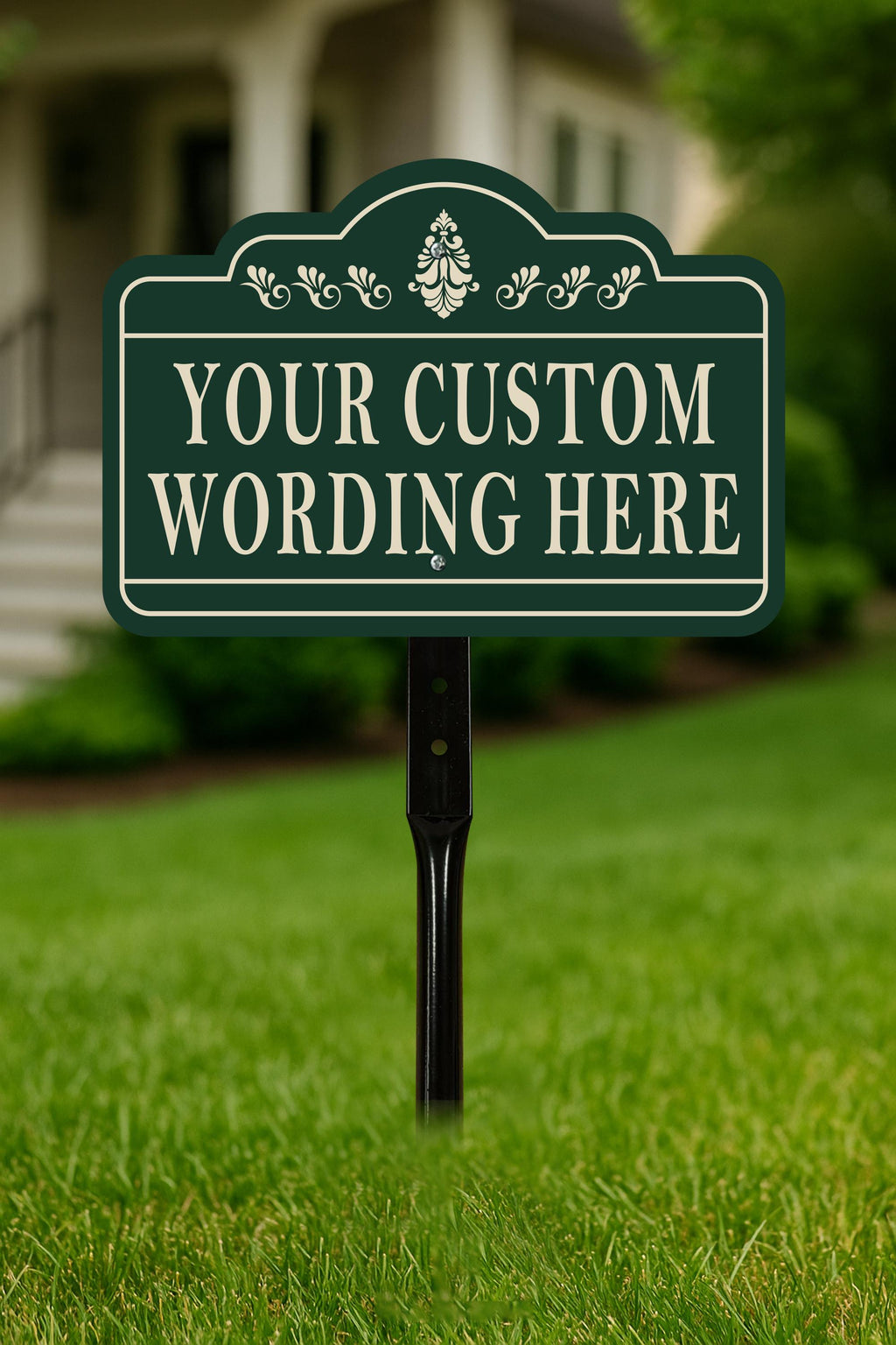 3 Pack Custom Yard Sign with 16" Stake, Personalized Outdoor Aluminum Sign with Your Wording, Rust-Free Lawn Plaque for Home Garden Business