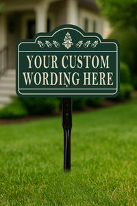 3 Pack Custom Yard Sign with 16" Stake, Personalized Outdoor Aluminum Sign with Your Wording, Rust-Free Lawn Plaque for Home Garden Business
