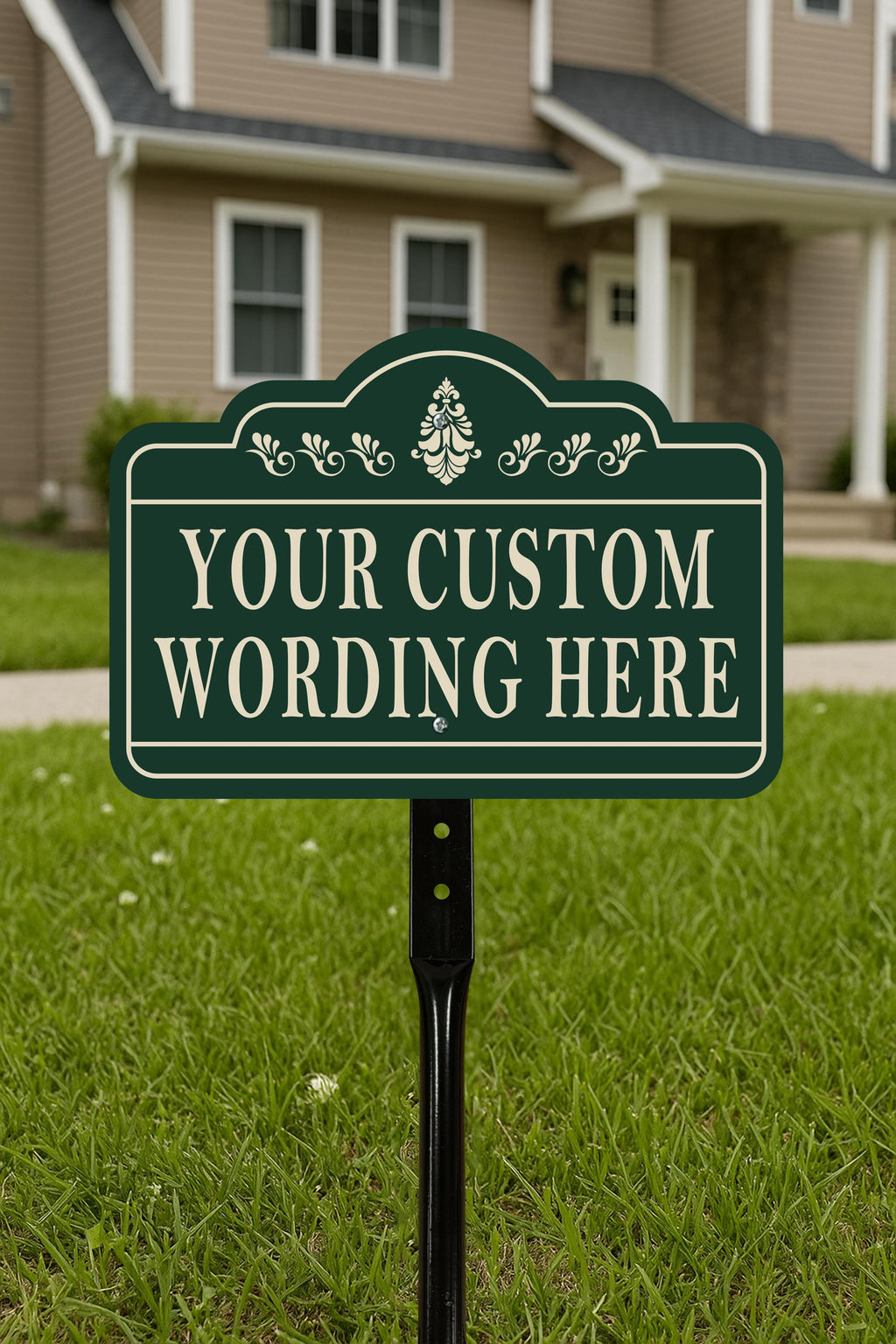 3 Pack Custom Yard Sign with 16" Stake, Personalized Outdoor Aluminum Sign with Your Wording, Rust-Free Lawn Plaque for Home Garden Business