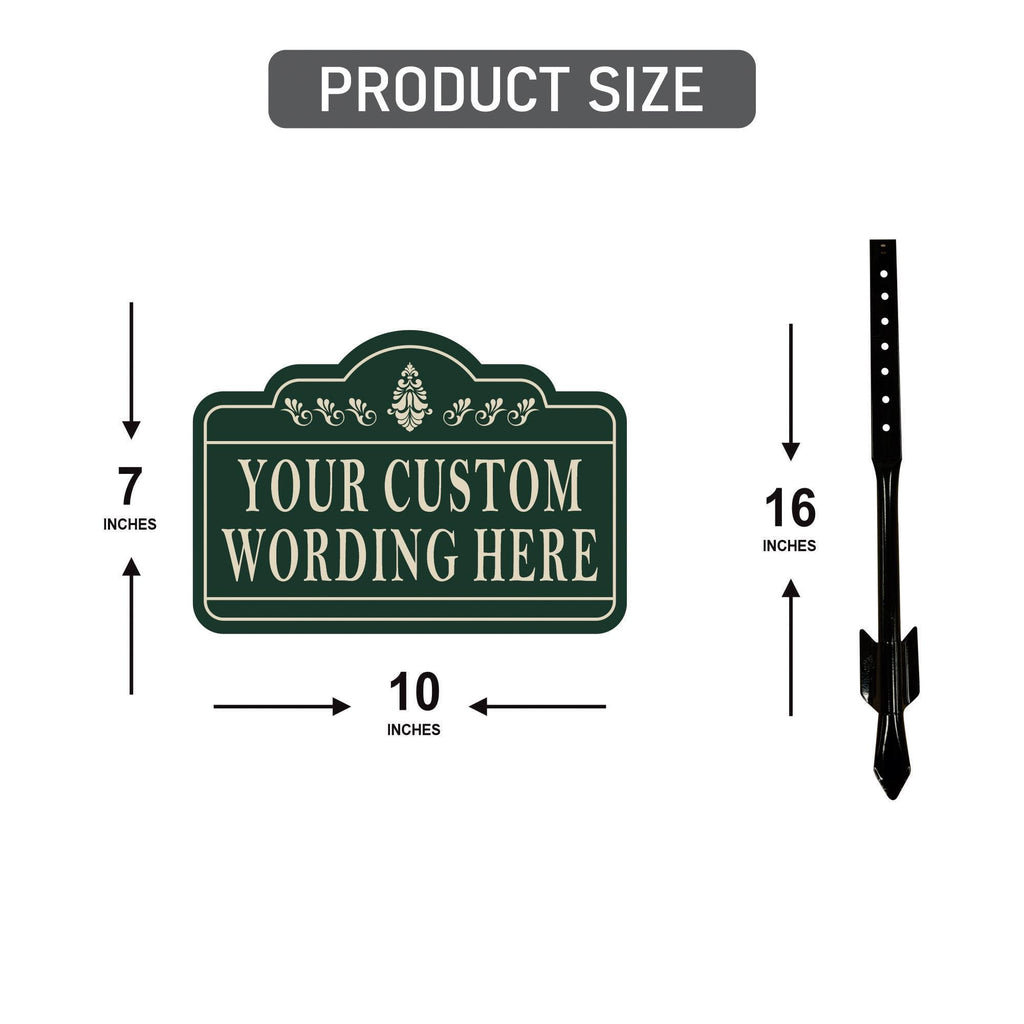 3 Pack Custom Yard Sign with 16" Stake, Personalized Outdoor Aluminum Sign with Your Wording, Rust-Free Lawn Plaque for Home Garden Business