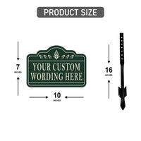 3 Pack Custom Yard Sign with 16" Stake, Personalized Outdoor Aluminum Sign with Your Wording, Rust-Free Lawn Plaque for Home Garden Business