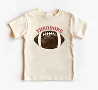 Retro Personalized Football Shirt, Football with Custom Name Graphic Shirt, Kids Fall Sports Tee, Unisex Football Shirt, Football Gifts
