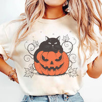 Cute Halloween Black Cat Short Sleeve T-Shirt