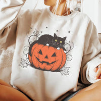 Cute Halloween Black Cat Sweatshirt