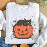Cute Halloween Black Cat Sweatshirt