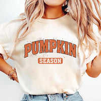 Retro Pumpkin Season Shirt, Cute Fall Halloween Tee for Women