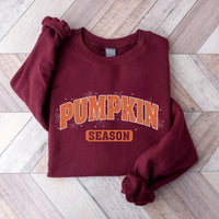 Retro Pumpkin Season Sweatshirt, Cute Fall Halloween Tee for Women