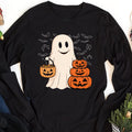 Ghost Halloween Long Sleeve Shirt, Women’s Halloween Party Tee