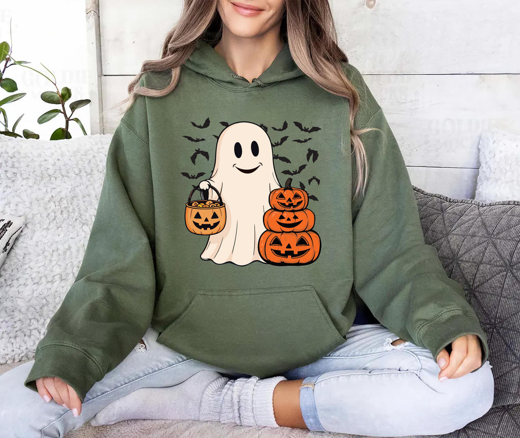 Ghost Halloween Hoodie, Women’s Halloween Party Tee