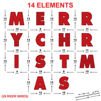 Merry Christmas Yard Sign Letters, Outdoor Holiday Lawn Decorations with Stakes, Waterproof Garden Patio Pathway Xmas Front Yard Décor