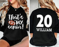 Personalized Senior 2025 Football Mom Shirt, Custom Name Number Football Shirt, Senior Name and Player Number Mom Unisex Tee, Front Back
