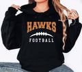 Custom Team Name Football with Laces Hoodie, Personalized Football Fan Shirt, Football Mom Hoodie