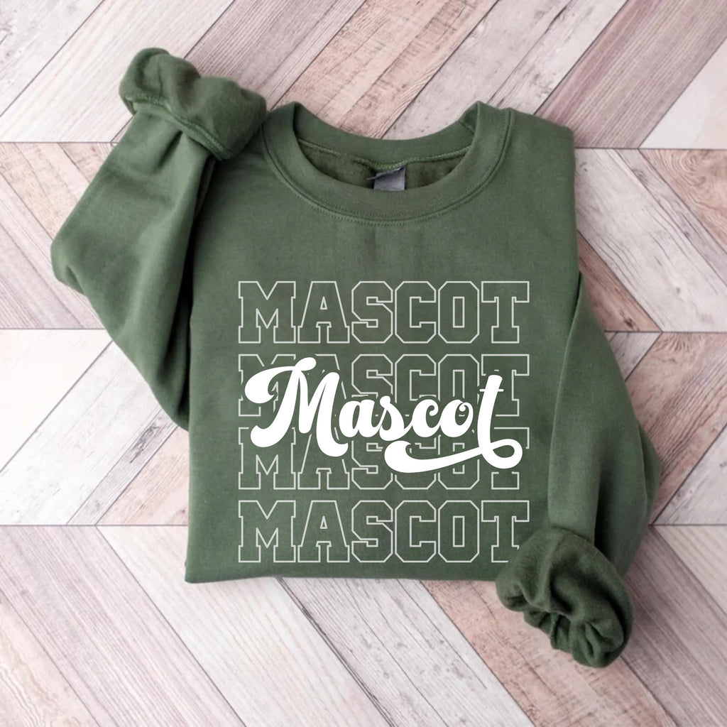 Custom Mascot Name Sweatshirt, School Mascot Shirt, Team Spirit Sweatshirt