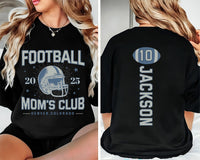 Custom Football Shirt, Personalized Sport Mom Athlete Jersey Number Shirt, Game Day Mama Tee, Front Back