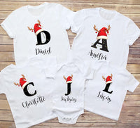 Family Christmas Name Shirt, Monogrammed Family Christmas Shirt, Personalized Christmas Family Tee