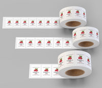 Personalized Raspberry Jam Roll Labels, Custom Raspberry Jam Product Stickers, Business Raspberry Jam Labels for Jars, Canning, Lid Stickers