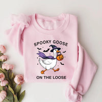 Spooky Goose Sweatshirt, Witchy Silly Goose Halloween Tee