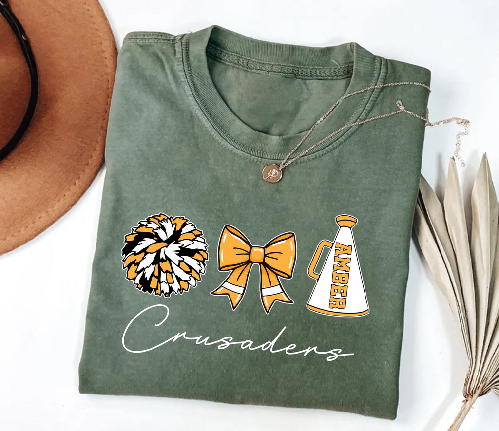 Custom Cheer Mom Shirt, Personalized Cheer Mama Gift Shirt, Cheerleader Tee