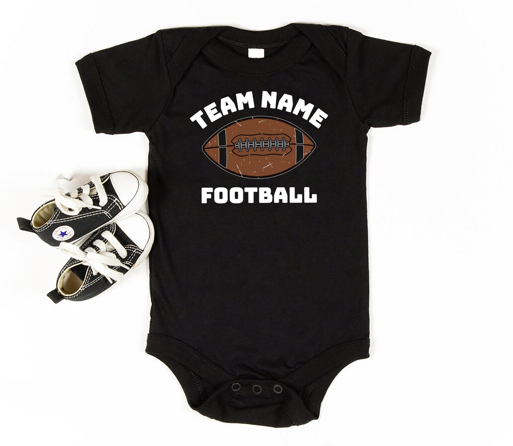Custom Football Team Name Shirt, Game Day Outfit for Children Shirt, Sports Shirt for Kids Tee