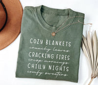 Cozy Season Fall Shirt, Cute Autumn Crewneck Tee, Cozy Fall Graphic Shirt