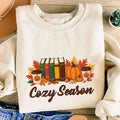 Cozy Season Fall Sweatshirt, Cute Autumn Crewneck Tee, Cozy Fall Graphic Sweatshirt