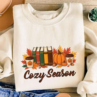 Cozy Season Fall Sweatshirt, Cute Autumn Crewneck Tee, Cozy Fall Graphic Sweatshirt