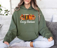 Cozy Season Fall Hoodie, Cute Autumn Crewneck Tee, Cozy Fall Graphic Hoodie