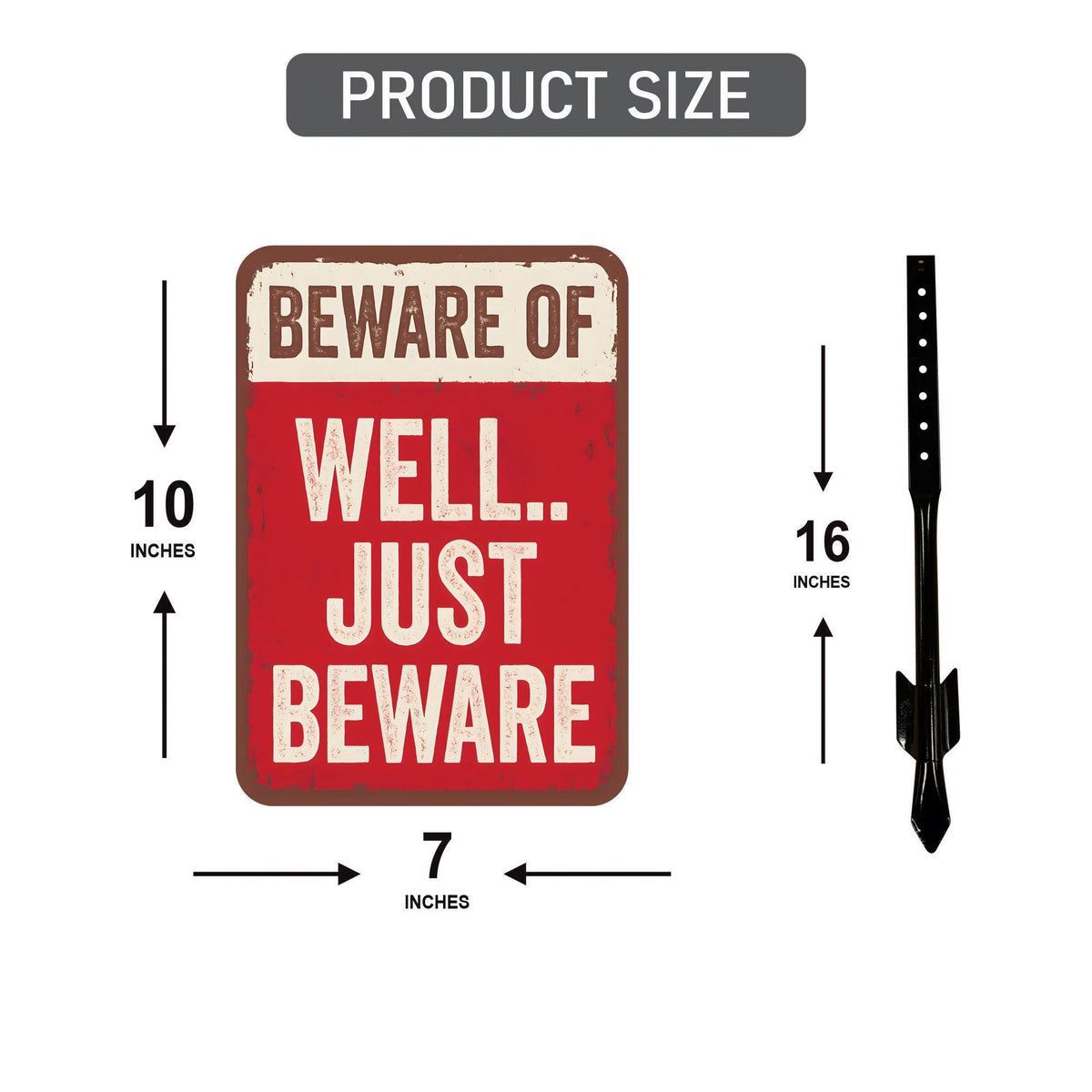 Beware Rust Beware of Well Just Beware Halloween Yard Sign with 16