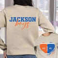 Custom Football Mom Sweatshirt, Personalized Football Shirt, Game Day Football Sweatshirt, Front Back