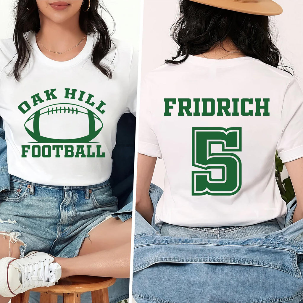 Custom Football Team Name and Number Shirt, Gift for Football Team Lover Shirt, Football Mama, Front Back