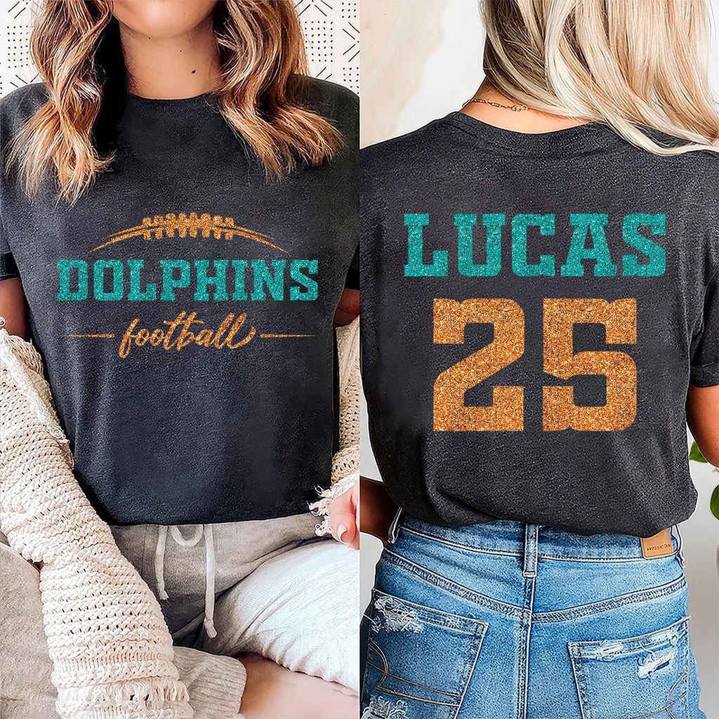 Custom Football Mascot Shirt, Personalized Team Spirit Tee, Football Mom Shirt, Front Back
