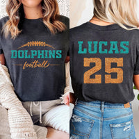 Custom Football Mascot Shirt, Personalized Team Spirit Tee, Football Mom Shirt, Front Back