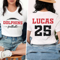Custom Football Mascot Shirt, Personalized Team Spirit Tee, Football Mom Shirt, Front Back