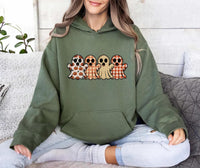 Preppy Floral Ghost Hoodie, Fall Ghost Tee