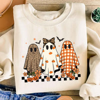 Trendy Leopard Pumpkin Ghost Sweatshirt