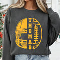 Personalized Football Mom Sweatshirt, Custom Football Gift Shirt, Women's Football Sweatshirt