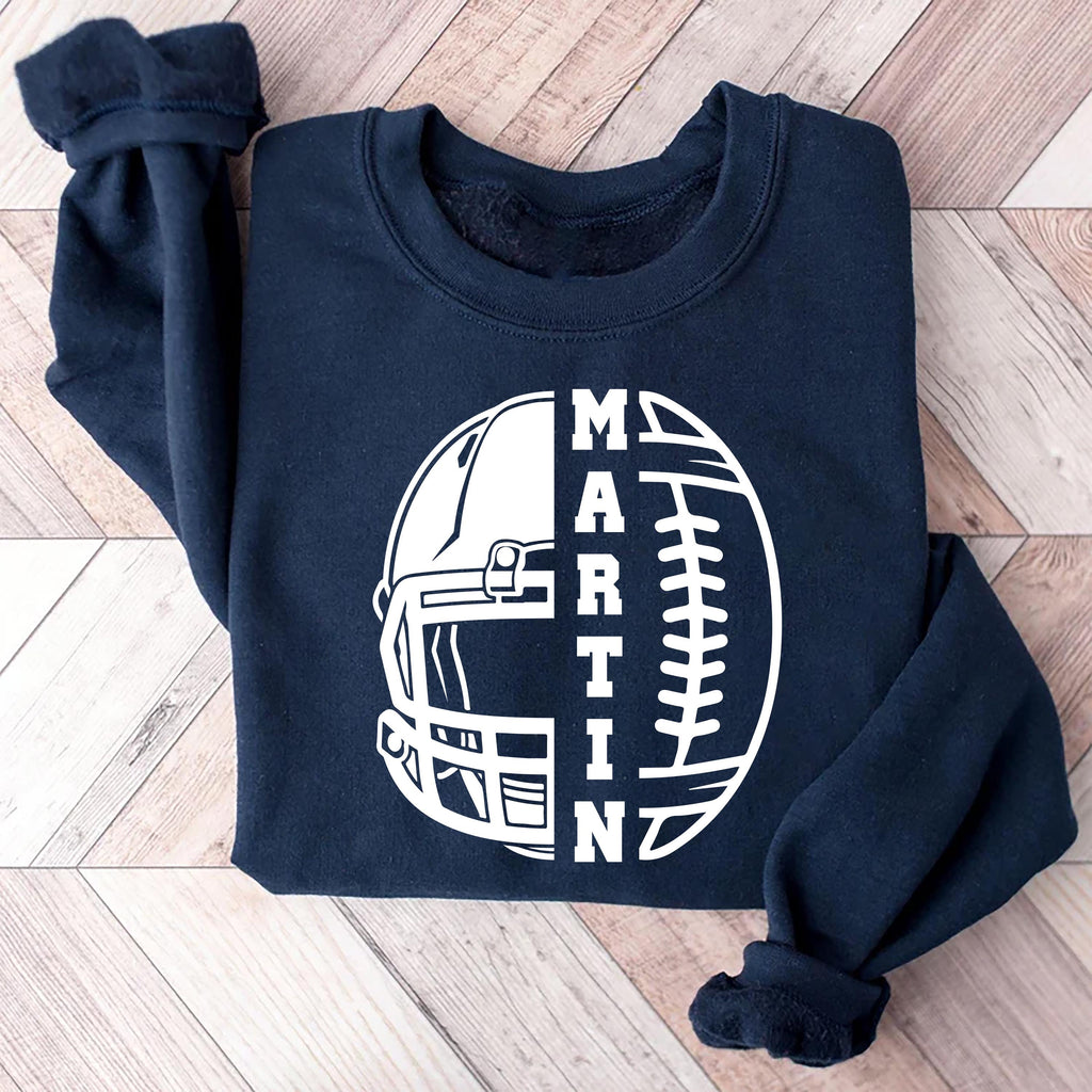 Personalized Football Mom Sweatshirt, Custom Football Gift Shirt, Women's Football Sweatshirt