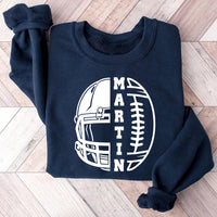 Personalized Football Mom Sweatshirt, Custom Football Gift Shirt, Women's Football Sweatshirt