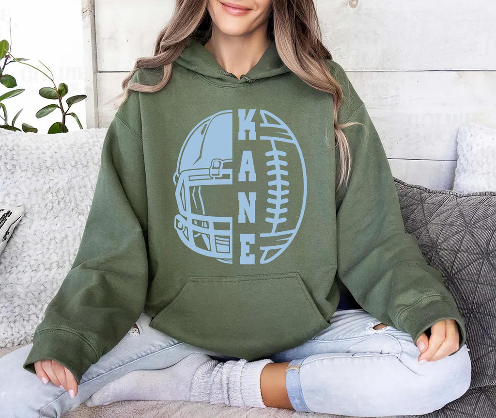 Personalized Football Mom Hoodie, Custom Football Gift Shirt, Women's Football Hoodie
