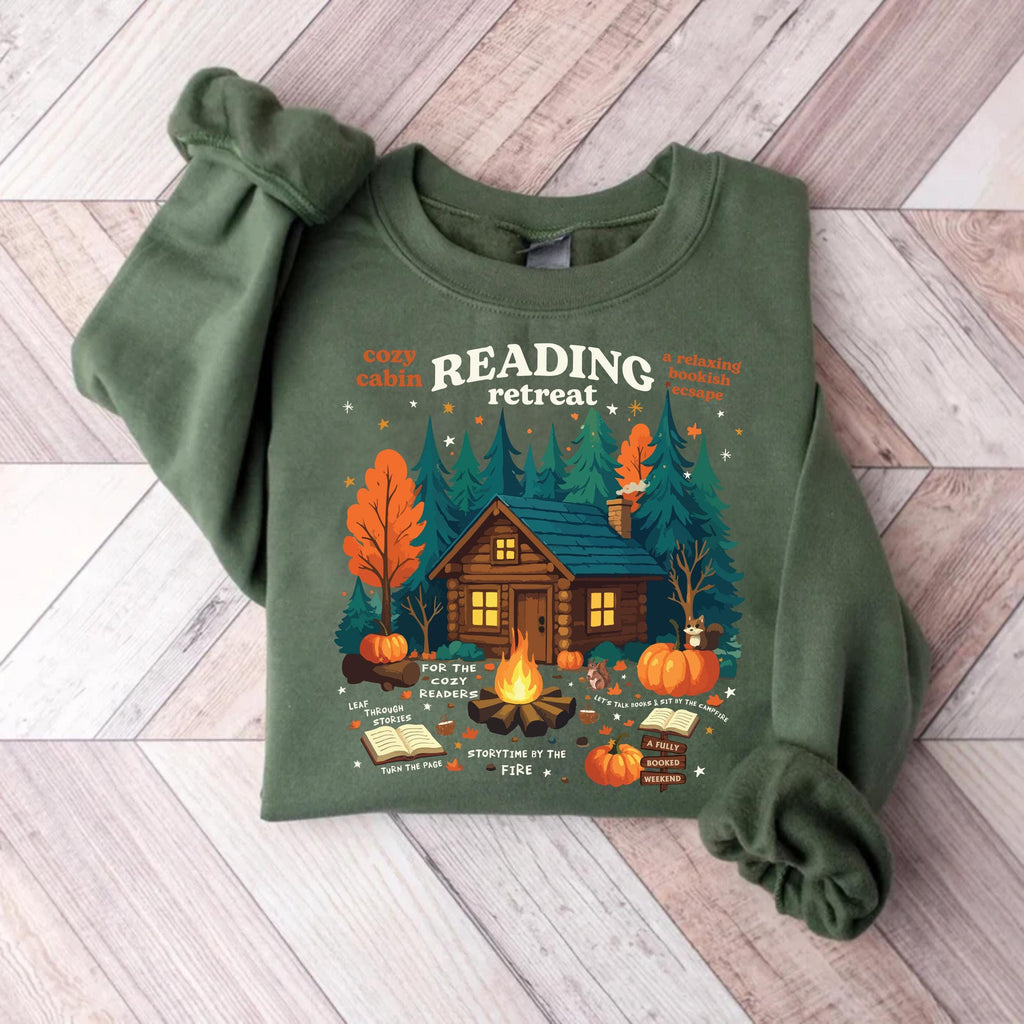 Cozy Cabin Reading Retreat Sweatshirt