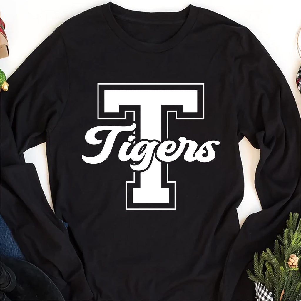 Custom School Mascot Long Sleeve Shirt, School Spirit Shirt, Personalized School Tee