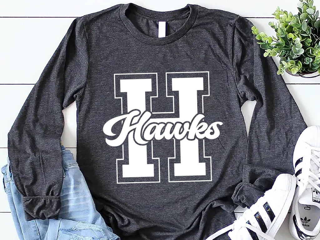 Custom School Mascot Long Sleeve Shirt, School Spirit Shirt, Personalized School Tee