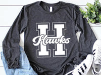 Custom School Mascot Long Sleeve Shirt, School Spirit Shirt, Personalized School Tee