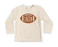 Personalized Football Toddler Shirt, Custom Fall Football Kids Name Tee, Boy Toddler Youth Shirt