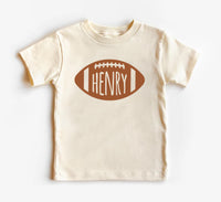 Personalized Football Toddler Shirt, Custom Fall Football Kids Name Tee, Boy Toddler Youth Shirt